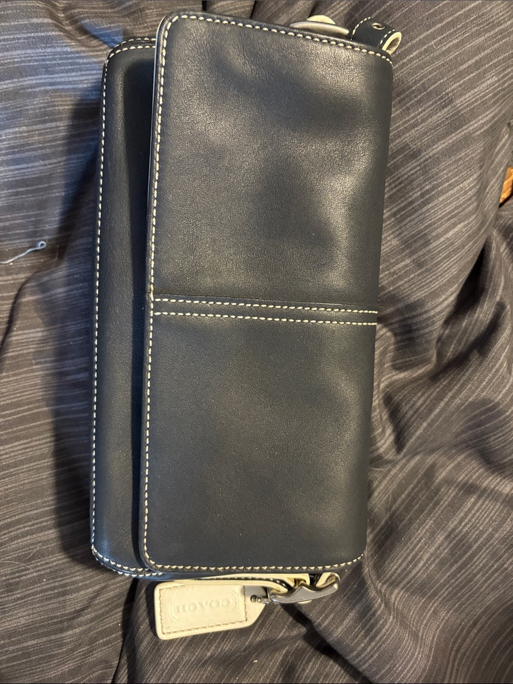 Coach White Leather Interior Patch Detail